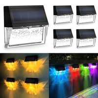 1 x RAW Customer Returns YOFIG solar lamps for outdoors, waterproof solar lights garden decoration, garden decoration 4 pieces LED solar garden lights for terrace and steps, solar light with 2 modes - warm white color changing - RRP €29.99