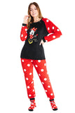 1 x RAW Customer Returns Disney Women s Pajamas with Cuddly Socks Set Characters Stitch Gifts Set Black Red Minnie, XL  - RRP €31.25