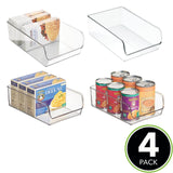 1 x RAW Customer Returns mDesign large storage box ideal for kitchen storage, in the kitchen cupboard or as a refrigerator box 4 pieces, transparent - RRP €35.99