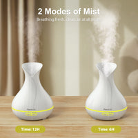 1 x RAW Customer Returns Maxcio Alexa Essential Oil Diffuser, APP Control, 400ML Aroma Diffuser Compatible with Alexa Google Home, 2 Mist Modes, White Aroma Diffuser with Remote Control, 7 LED Colors, BPA Free - RRP €58.99