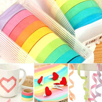 6 x RAW Customer Returns ROSENICE Washi Tape Colorful Decorative Adhesive Tape 10pcs  - RRP €68.1