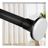 1 x RAW Customer Returns Dmore shower curtain rod stainless steel 70-95 cm extendable black, telescopic rod can be adjusted by turning without drilling. Can be held securely as a shower rod - RRP €19.15