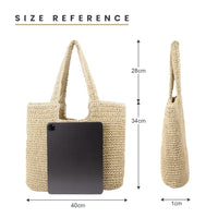 4 x Brand New EVEOUT Straw Tote Bags for Women Large Straw Beach Shoulder Bags Summer Bohemian Style Holiday Bag - RRP €83.96