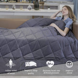 1 x RAW Customer Returns BUZIO weighted blanket 135x200cm gray for adults perfect for relaxation falling asleep faster and better Reduces stress and anxiety, 7kg - RRP €59.99