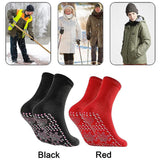 50 x Brand New Heated socks, foot warmer socks, thermal socks, tourmaline socks, magnetic socks, winter socks, winter thermal socks, heated socks, foot warmer, foot heating, winter heating socks for women and men, 2 pairs, black red - RRP €551.0