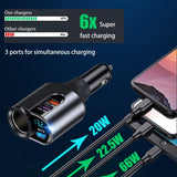 1 x RAW Customer Returns 166W PD3.0 DUAL QC3.0 Cigarette Lighter USB C Adapter Splitter Car Charger 12V 24V Car Charger Compatible with iPhone Samsung Huawei Xiaomi GPS Dash Camera - RRP €21.17