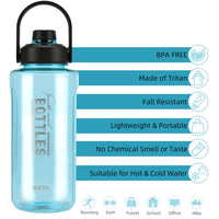 1 x RAW Customer Returns Olerd 2 liter drinking bottles with infuser, 2100 ml water bottle with handle, BPA-free, leak-proof gym water bottles jug with lid for fitness, sports, camping, bicycle, yoga, travel blue  - RRP €16.99