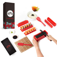 1 x RAW Customer Returns Aya Sushi Maker Kit Sushi Maker Red Complete with Sushi Knife and Exclusive Video Tutorials 11 Piece DIY Sushi Set - Easy and Fun for Beginners - Sushi Roll Maker- Maki Roll Sushi Roller - RRP €24.95