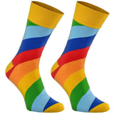 2 x Brand New Rainbow Socks - Women Men Funny Lollipop Socks - Lollipop Socks - Size 41-46 - RRP €55.2