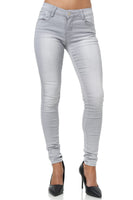 1 x RAW Customer Returns Elara Damen Stretch Hose Gummizug Jeans Push Up Chunkyrayan YH1053-1 Grey Denim-36 S  - RRP €20.86