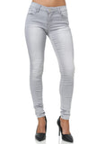 1 x RAW Customer Returns Elara Damen Stretch Hose Gummizug Jeans Push Up Chunkyrayan YH1053-1 Grey Denim-36 S  - RRP €20.86