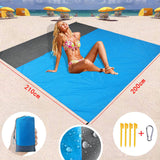 30 x Brand New FUXHBFB Beach Blanket Picnic Mat - 80x83IN Portable Anti Sand Waterproof Beach Mat with 4 Fixed Pegs for Picnic, Beach, Travel, Hiking, Camping and More - RRP €684.0