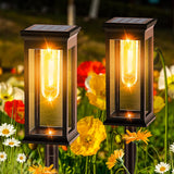 1 x RAW Customer Returns Amzxart Solar Lights for Outdoor Garden, 8 Pack Solar Garden Lights, IP65 Waterproof Solar Lights Garden, Auto On Off Solar Lights for the Garden, Walkway Dark Night Lighting - RRP €58.48