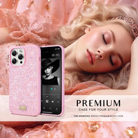 1 x RAW Customer Returns BEZ Phone Case for iPhone 15 Pro Max Case Glitter, Sparkle Diamond Crystal Bling Case with Bling Co. Series for iPhone 15 Pro Max, Flamingo Pink - RRP €24.99