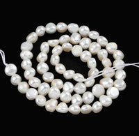 1 x RAW Customer Returns 22pcs. Freshwater pearls cultured pearls 10 mm cream white rice grain natural baroque gemstone pearls shell pearls gemstone pearl for threading - RRP €11.59