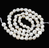 1 x RAW Customer Returns 22pcs. Freshwater pearls cultured pearls 10 mm cream white rice grain natural baroque gemstone pearls shell pearls gemstone pearl for threading - RRP €11.59