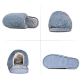 1 x Brand New AONETIGER Women s Slippers Home Plush Slipper Fur Lining Men s Slippers Winter Warm with Memory Foam Non-slip Fluffy Slipper Slippers 40 41EU,Blue Grey  - RRP €51.6