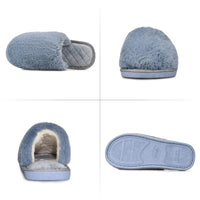 1 x Brand New AONETIGER Women s Slippers Home Plush Slipper Fur Lining Men s Slippers Winter Warm with Memory Foam Non-slip Fluffy Slipper Slippers 40 41EU,Blue Grey  - RRP €51.6