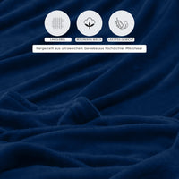 2 x RAW Customer Returns Utopia Bedding Fleece Blanket Queen Blanket 220x240 cm, Navy Warm Blanket for Bed, Sofa, Chair and Couch - 300 GSM Soft, Cozy and Thick Blanket for All Seasons - RRP €43.98