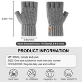 9 x Brand New Winter Half Gloves, Men and Women Stretchy Knitted Warm Fingerless Gloves for Outdoor Work Home Sports - RRP €105.21