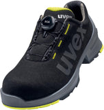 1 x RAW Customer Returns Uvex 1 low shoe with BOA Fit System, safety shoes S2 SRC, work shoes for women men, black lime, size 44 - RRP €127.6