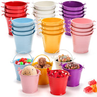 1 x RAW Customer Returns TOPZEA 24 Pcs Mini Metal Buckets for Party Favors, 2 Galvanized Bucket with Handle, Decorative Colored Metal Buckets, Small Tin Buckets for Party, Crafts, Easter, Classroom Supplies, 6 Colors - RRP €17.14