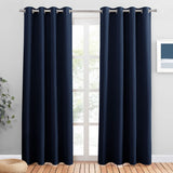 1 x RAW Customer Returns PONY DANCE bedroom curtains and curtains, 2 pieces, H 200 x W 140 cm, blackout curtains with eyelets, window curtain, opaque thermal curtain, dark blue - RRP €44.95