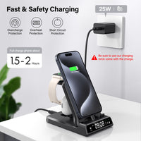 1 x RAW Customer Returns SwanScout Fast Charging Station for iPhone 15 Series, 25W 3 in 1 Charging Station Compatible with Apple Watch Series 9 8 7 6 5 4, for iPhone 15 15 Plus 15 Pro 15 Pro Max Air pods Pro 2 USB C connection  - RRP €45.99