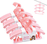 1 x RAW Customer Returns Anstore Pack of 20 Children s Clothes Hangers that Grow with Your Child, Space-Saving with Stackable Bear Hooks, Non-Slip Clothes Hangers for Babies and Toddlers, Pink - RRP €23.99