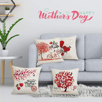 1 x Brand New Gifts for Mom for Birthday Mother s Day Mom Gift White Cushion Cover 45x45cm Mother s Day Linen Decorative Pillow Set of 4 45 x 45 cm, 01  - RRP €10.07