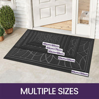 1 x RAW Customer Returns DEXI outdoor doormat non-slip 60 90 cm, dirt trapper mat outdoor washable, weatherproof doormat outside inside, for front door, balcony or patio door, grey - RRP €48.0