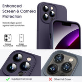 1 x RAW Customer Returns Supdeal Liquid Silicone Case for iPhone 13 Pro Max, Camera Protection Microfiber 3 Layer Protect Liquid Silicone Mobile Phone Case, Ultra Thin and Comfortable to Hold Protective Case, 6.7 Inch, Dark Purple - RRP €15.99