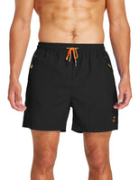 1 x RAW Customer Returns JustSun swimming shorts men s swimming trunks men s swimming trunks quick-drying board shorts beach shorts beach shorts with zip pocket black XXL - RRP €26.99