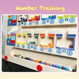 4 x Brand New HUZU Magnetic Train Game - Color and Number Learning, Montessori Wooden Toy for Children Ages 3-7, Promotes Motor Skills - RRP €76.8