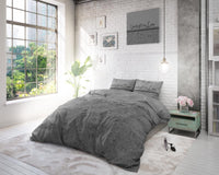 1 x RAW Customer Returns Sleeptime bed linen 3-piece 200cm x 200 cm - Good night my darling - soft iron-free duvet covers with zipper - grey bed linen set made of cotton - 2x pillowcase 80x80cm - RRP €30.52