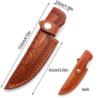 1 x RAW Customer Returns LONGHAO leather sheath, knife sheath leather, pocket knife holster, leather sheath for knives, leather pocket knife for belt, for outdoor camping, barbecue, hiking, trekking, for outdoor camping hunting gift - RRP €13.8