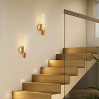 1 x RAW Customer Returns Comely LED wall light indoor, creative wall light indoor gold, modern acrylic LED wall lighting for staircase, hallway, bedroom, living room, warm white 3000K - RRP €33.72