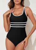 1 x RAW Customer Returns Aleumdr One Piece Swimsuit Women Sports Swimwear Tummy Control Swimsuit Swimsuits Black Size XX-Large - RRP €26.99