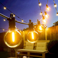 1 x RAW Customer Returns Kawaya Outdoor String Lights 8m Outdoor Chain Lights with 12 1 G40 LED Bulbs Waterproof Outdoor Indoor Fairy Lights Decoration for Garden Terrace Wedding Party Warm White - RRP €32.6