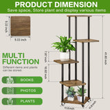 1 x RAW Customer Returns SMFANLIN 5 Tier Wooden Plant Stand Flower Stand, Multi-Tier Flower Shelf Plant Shelf, Corner Flower Stairs Plant Stairs for Indoor Balcony Garden Living Room Decoration Black  - RRP €50.41