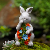 1 x RAW Customer Returns Yeomoo Solar Rabbit Figures Garden Decoration for Outdoors, Rabbit with Succulents Solar Lamp Decoration Bunny Figure Decoration Room Garden Funny Gifts for Women Children Balcony Terrace Fairy Garden 20CM - RRP €32.15