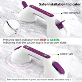 1 x RAW Customer Returns Newthinking Grab Bar with Suction Cup, Suction Mount Shower Grab Bar with Color Indicator, Bathroom Grab Bar Shower No Drilling for Bathroom Children Seniors Purple  - RRP €29.19