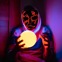 3 x Brand New Hillylolly Halloween Mask LED, Halloween Mask Luminous, Halloween Costume Mask, with 3 Lighting Modes, Halloween Mask Horror LED, for Party Halloween Carnival Costume Cosplay A  - RRP €57.6