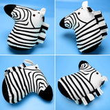 1 x Brand New Wisboey 3D Cute Animal Head Wall Hanging for Kids Room Animals Wall Sculpture - Zebra - RRP €19.2