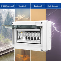 1 x RAW Customer Returns AXOTEN fuse box dustproof IP65 with door 1 row for 8 modules terminal and DIN rail surface-mounted distributor white distribution box circuit breaker 63A, air switch 2x6A 10A 20A 32A - RRP €31.25