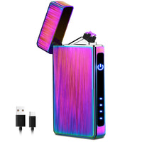 1 x RAW Customer Returns XIMU USB Electric Lighter, Windproof Flameless Rechargeable Plasma Lighter, Dual Arc Lighter with Battery Indicator for Candles Cooking Grill Color  - RRP €12.36