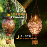 1 x RAW Customer Returns Solar lantern for outdoors, LED metal solar lantern for outdoors hanging with IP65 waterproof, JOYCREATOR garden decoration solar lantern outdoors for garden balcony terrace Christmas decoration hot air balloon  - RRP €22.09