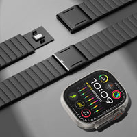 1 x RAW Customer Returns KADES stainless steel bracelet for Apple Watch Ultra Ultra 2 bracelet 49mm 45mm 44mm 42mm, metal bracelet for Apple Watch bracelet Ultra 2 Ultra Series 9 SE 8 7 6 5 4 3 2 1, black with magnetic clasp - RRP €39.31