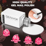 25 x Brand New GELFAVOR UV Gel Nail Polish 10 Pieces White Shiny Silver Brown Black Grey Dark Red Gel Nails Gel Polish UV Nail Polish For Nail Design Long Lasting - RRP €395.5