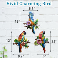 1 x RAW Customer Returns J-Fly Tropical Parrot Wall Art Metal Bird Wall Decor Outdoor Decor for Patio Wall Fence Garden Home Kitchen Balcony Wall Sculpture Hanging Indoor Outdoor - RRP €25.76